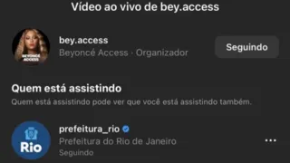 Imagem ilustrativa da imagem Perfil da Prefeitura do Rio viraliza ao assistir live da Beyoncé