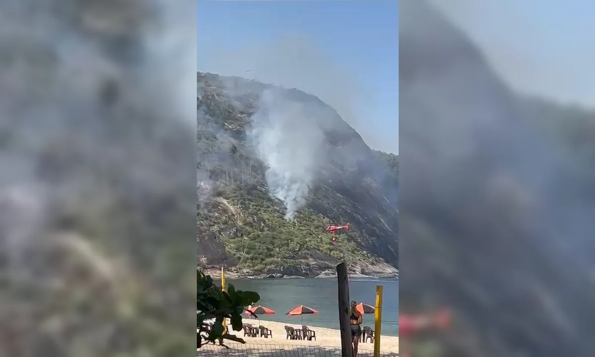 Moradores denunciam que incêndio foi criminoso em morro de Niterói