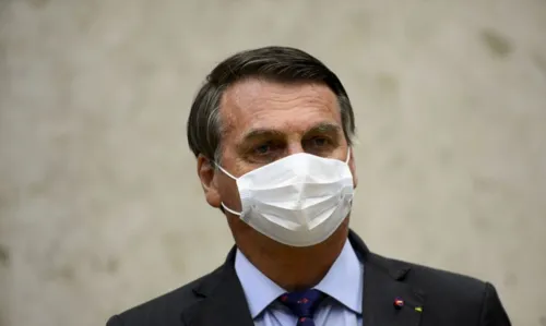 O presidente Jair Bolsonaro, durante a cerimônia de posse do presidente do Supremo Tribunal Federal (STF), Luiz Fux.