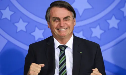 O presidente Jair Bolsonaro durante solenidade de Ação de Graças, no Palácio do Planalto.