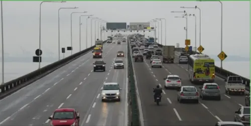 Imagem ilustrativa da imagem Lentidão chega a 10 km na Ponte Rio-Niterói