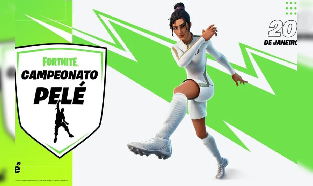 Imagem ilustrativa da imagem Fortnite anuncia "Campeonato Pelé" e skins de uniformes