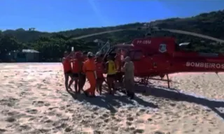 Imagem ilustrativa da imagem Resgatada de helicóptero após mal súbito na Praia de Itaipu