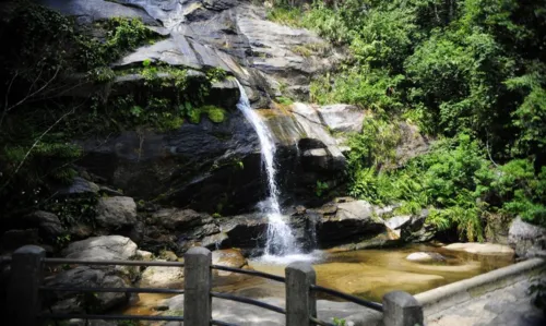 Os turistas que visitarem o Rio neste verão vão contar com uma nova atração: a visita guiada ao Parque Nacional da Tijuca. Na foto, a Cascatinha Taunay, que integra o roteiro (Tomaz Silva/Agência Brasil)