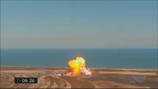 Imagem ilustrativa da imagem Protótipo de foguete da SpaceX explode ao aterrissar nos EUA