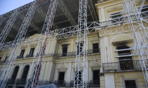Museu Nacional da UFRJ, na Quinta da Boa Vista, um ano após o incêndio. (Fernando Frazão/Agência Brasil)