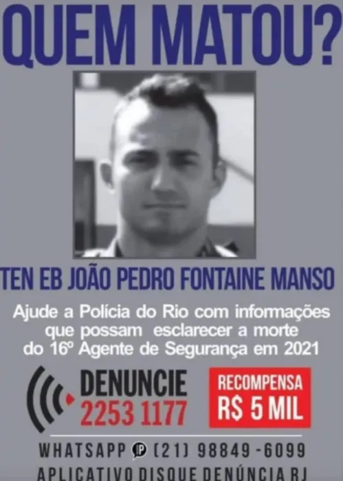 Imagem ilustrativa da imagem Disque Denúncia divulga cartaz: Quem matou João Pedro Manso?