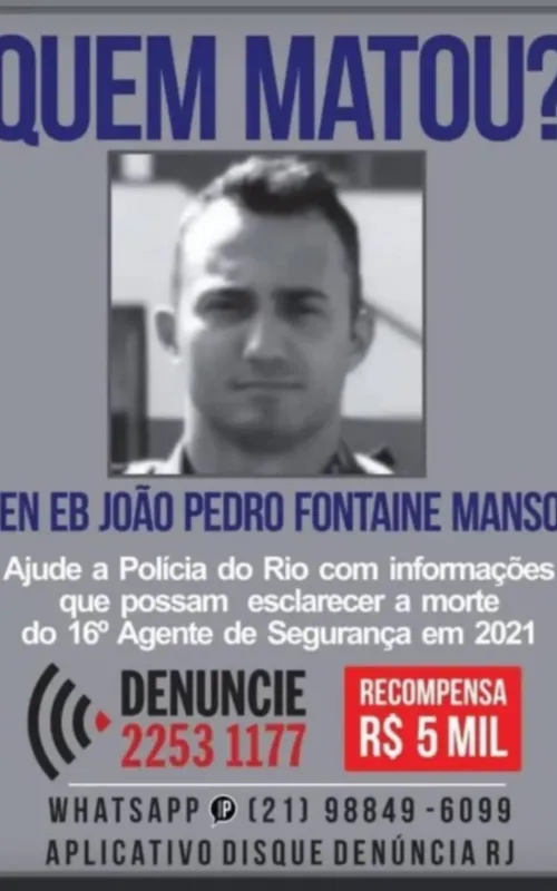 Imagem ilustrativa da imagem Disque Denúncia divulga cartaz: Quem matou João Pedro Manso?