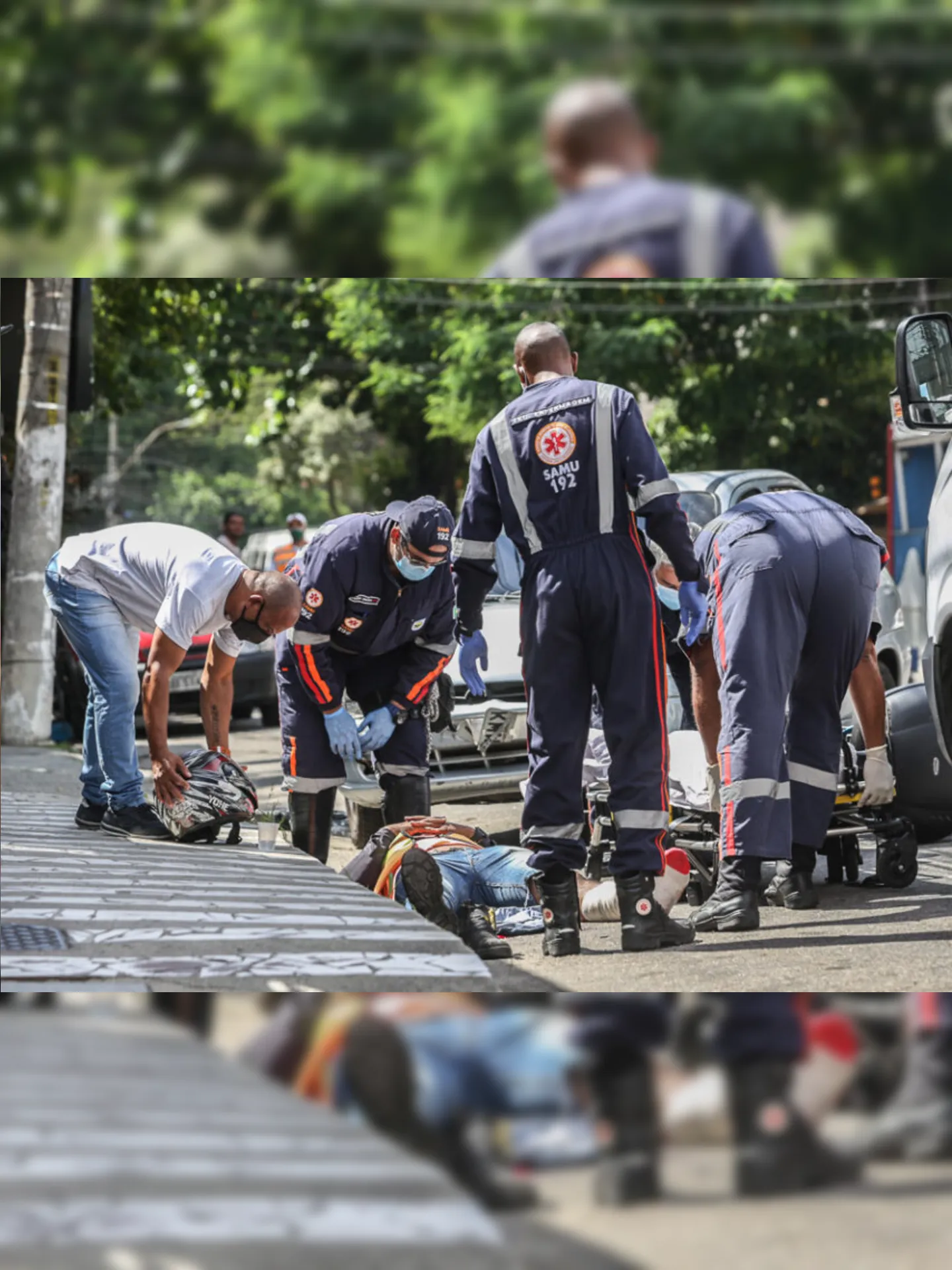 Imagem ilustrativa da imagem Motociclista fica ferido em acidente no Fonseca