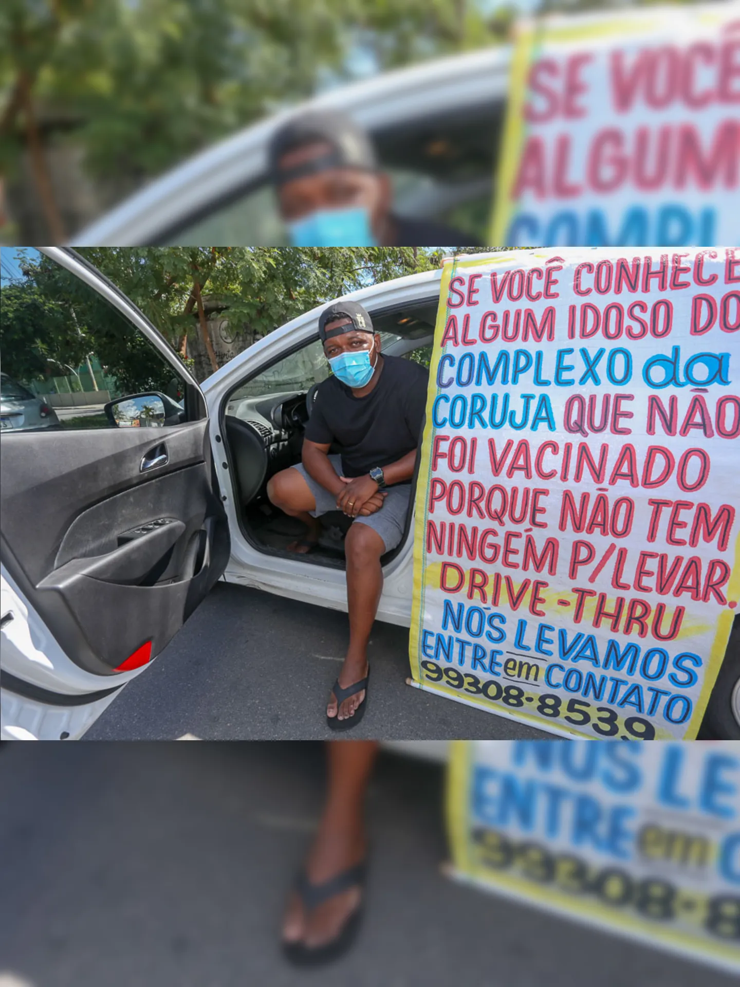 Imagem ilustrativa da imagem Carona do bem: Motorista leva idosos de graça para serem vacinados em SG