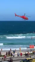 Imagem ilustrativa da imagem Bombeiro desaparece durante treinamento em praia no Rio