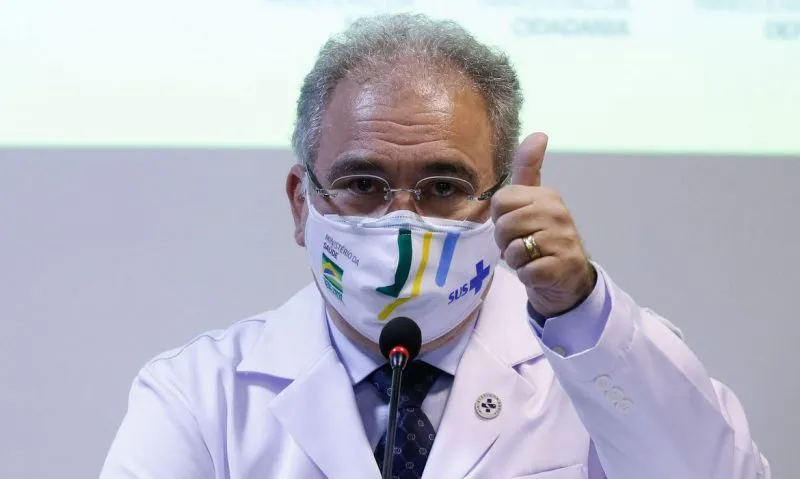 Rio de Janeiro - O ministro da Saúde Marcelo Queiroga, fala da vacinação dos atletas olímpicos brasileiros para os jogos de Tóquio, no Japão.(Fernando Frazão/Agência Brasil)