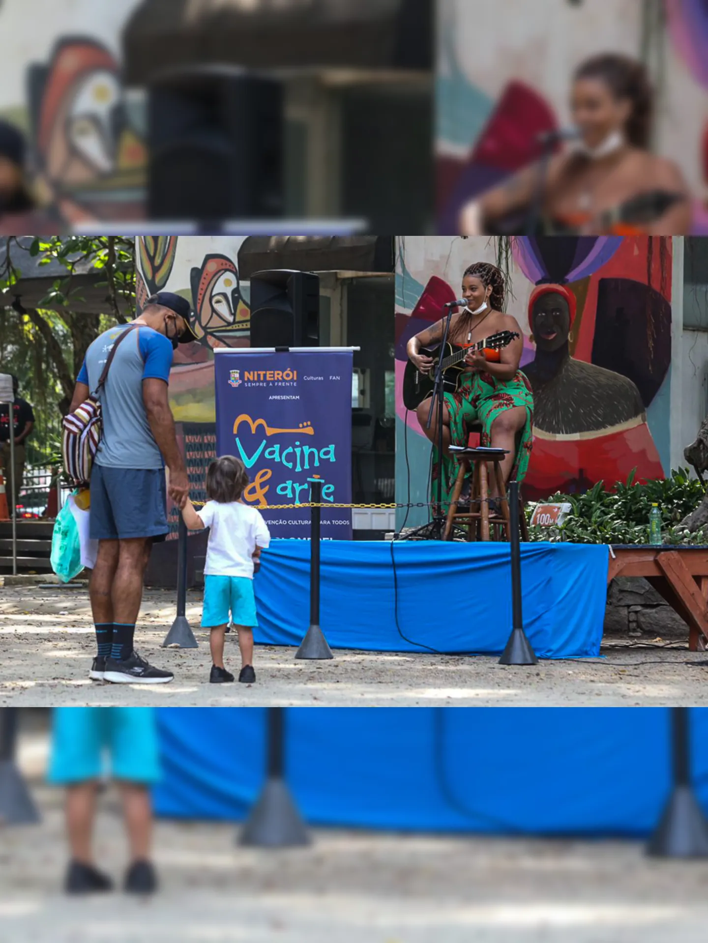 Imagem ilustrativa da imagem Apresentação de artistas durante a vacinação em Niterói