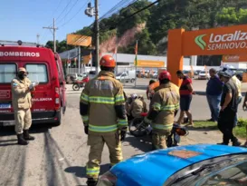 Imagem ilustrativa da imagem Acidente deixa motociclista ferida na RJ-104 em Niterói