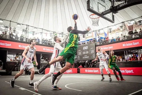 Imagem ilustrativa da imagem Basquete 3x3: Brasil perde da França e está fora da Olimpíada