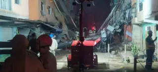 Imagem ilustrativa da imagem Desabamento de prédio deixa feridos em Rio das Pedras