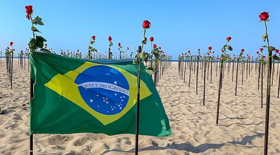 Imagem ilustrativa da imagem ONG faz manifestação em memória dos 500 mil mortos pela Covid-19 no Brasil