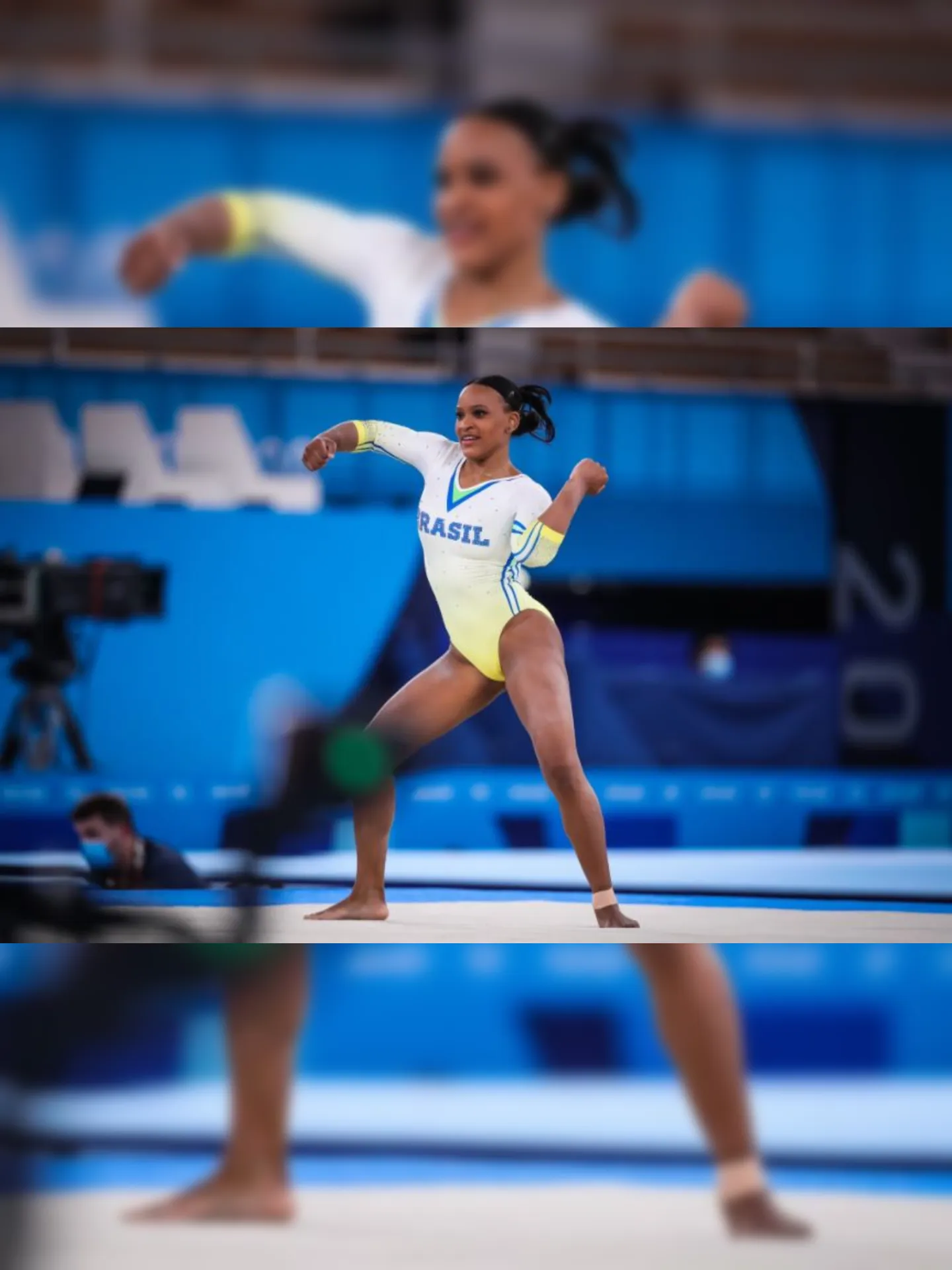 Imagem ilustrativa da imagem Rebeca Andrade se classifica em três finais do Mundial de Ginástica