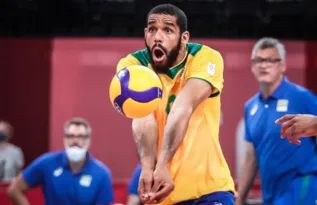 Imagem ilustrativa da imagem Seleção masculina de vôlei supera Tunísia na estreia dos Jogos Olímpicos