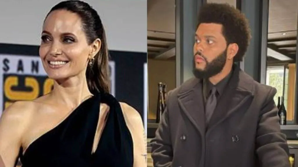 Imagem ilustrativa da imagem Angelina Jolie e The Weeknd jantam juntos e aumentam rumores de romance