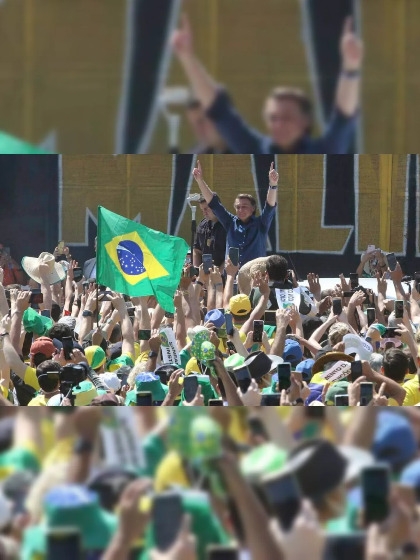 Imagem ilustrativa da imagem Bolsonaro participa de manifestação pró-governo em Brasília