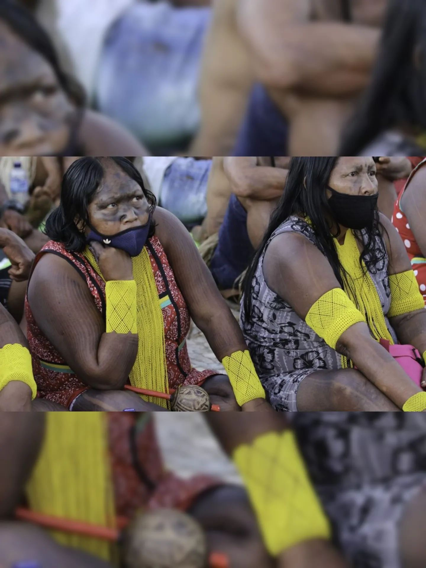 Indígenas de várias etnias acompanham em frente ao STF a possivel votação do chamado Marco temporal indígena