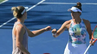 Imagem ilustrativa da imagem Luisa Stefani avança na chave de duplas femininas do US Open de Tênis