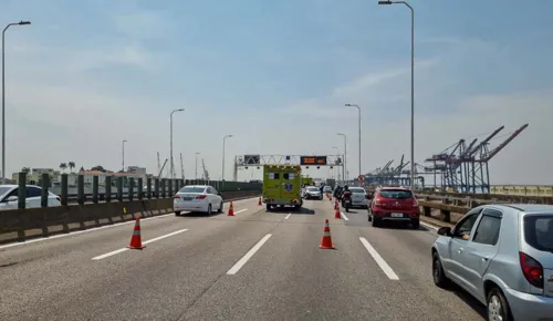 Imagem ilustrativa da imagem Acidente complica trânsito na Ponte Rio-Niterói