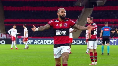 Imagem ilustrativa da imagem Gabigol, do Flamengo, pega gancho do STJD após expulsão e reclamações