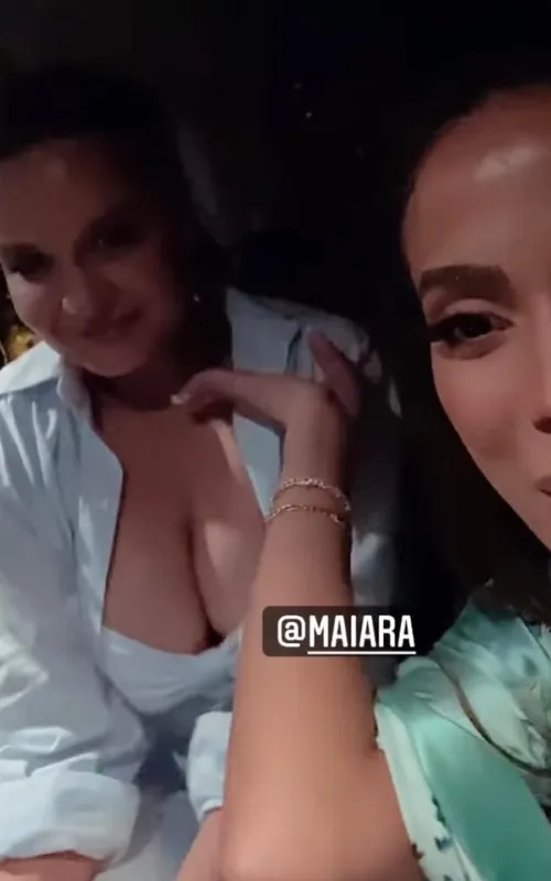 Imagem ilustrativa da imagem Solteira, Maiara faz apresentação e curte noite com Anitta nos Estados Unidos