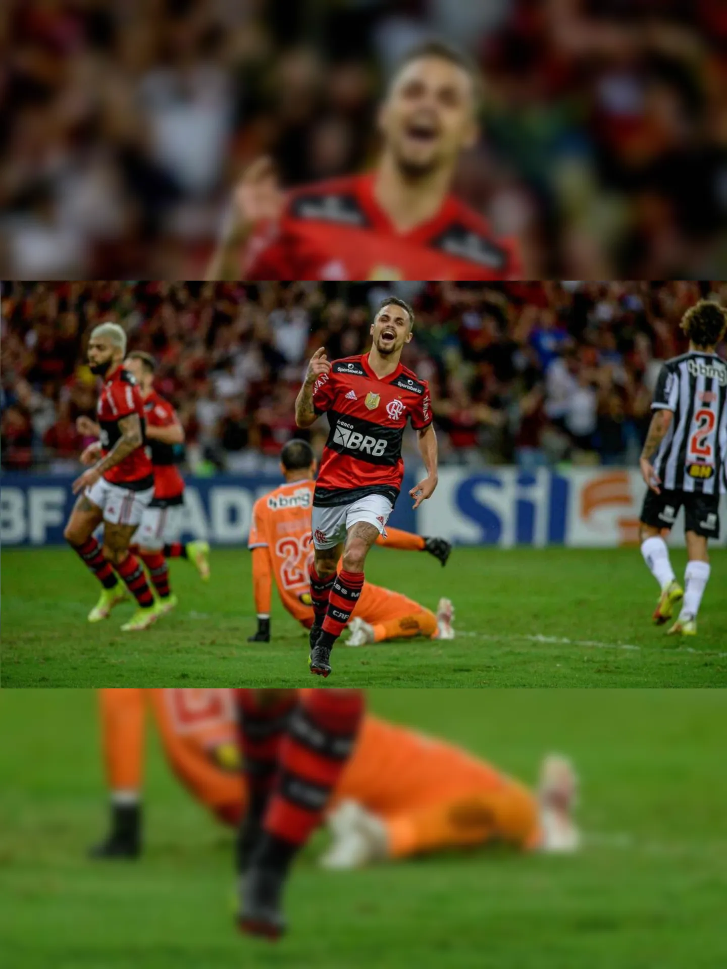 Imagem ilustrativa da imagem Flamengo vence o Galo com apoio da torcida e briga pelo Brasileirão