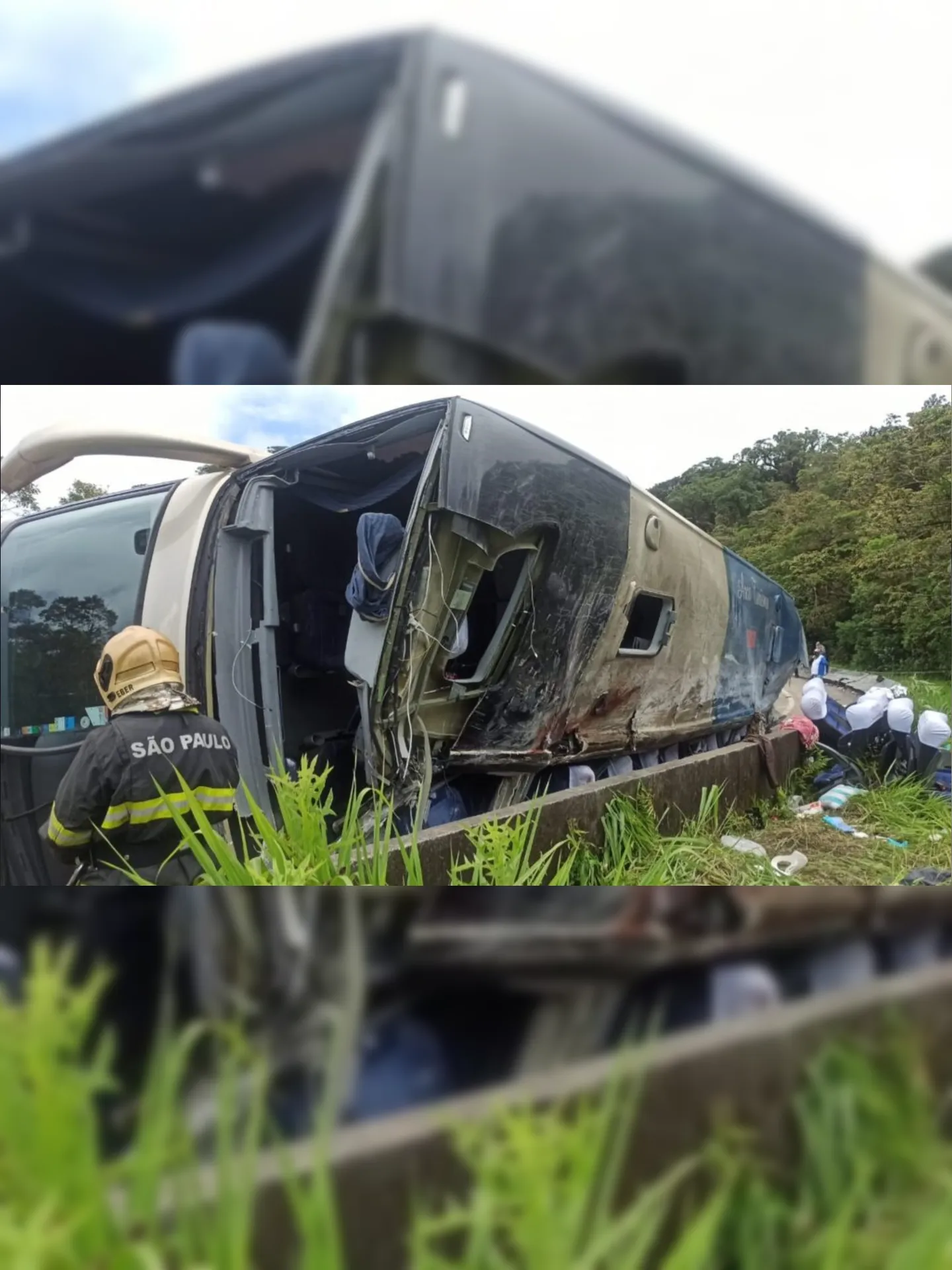 Imagem ilustrativa da imagem Seis mortos após ônibus tombar em rodovia de São Paulo