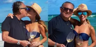 Imagem ilustrativa da imagem Viva o amor! Galvão Bueno celebra 21 anos de casamento com Desireé Soares