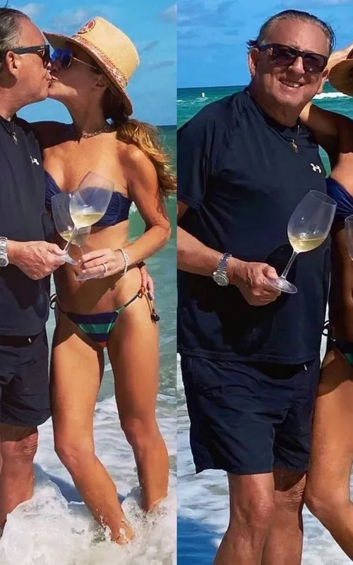 Imagem ilustrativa da imagem Viva o amor! Galvão Bueno celebra 21 anos de casamento com Desireé Soares