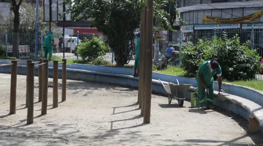 Imagem ilustrativa da imagem Prefeitura realiza reparos e obras em praças de São Gonçalo