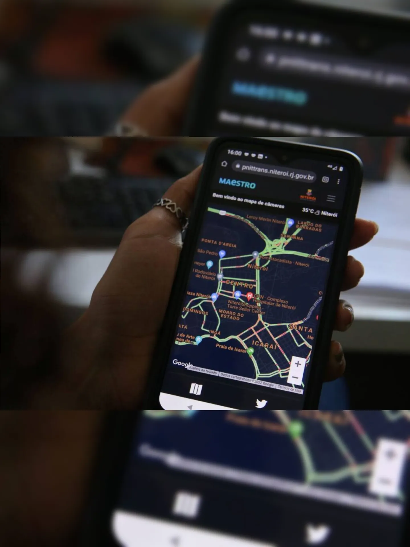 Imagem ilustrativa da imagem Monitoramento de trânsito em Niterói disponível em aplicativo