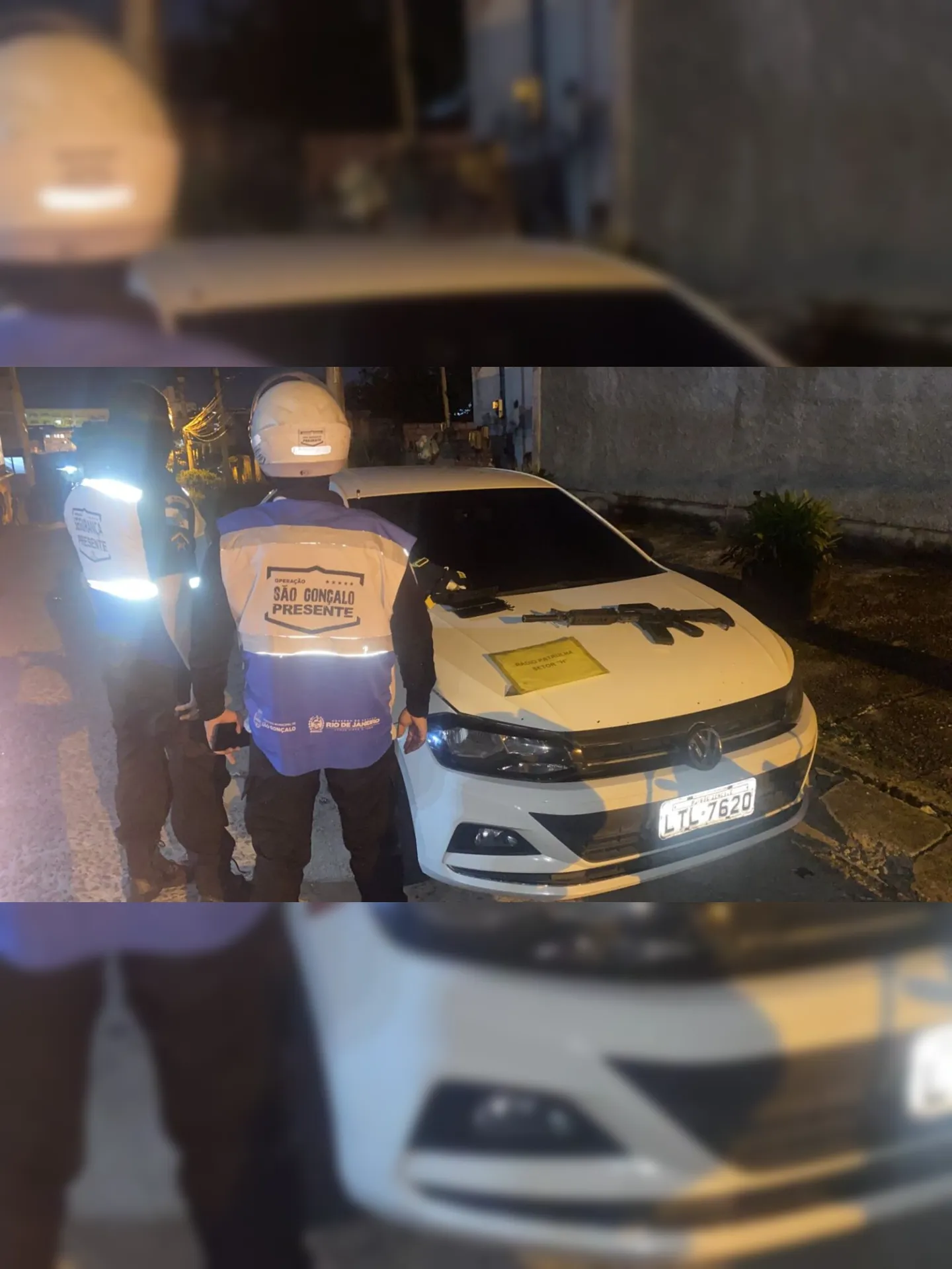 Imagem ilustrativa da imagem Polícia recupera carro roubado e apreende réplica de fuzil em São Gonçalo