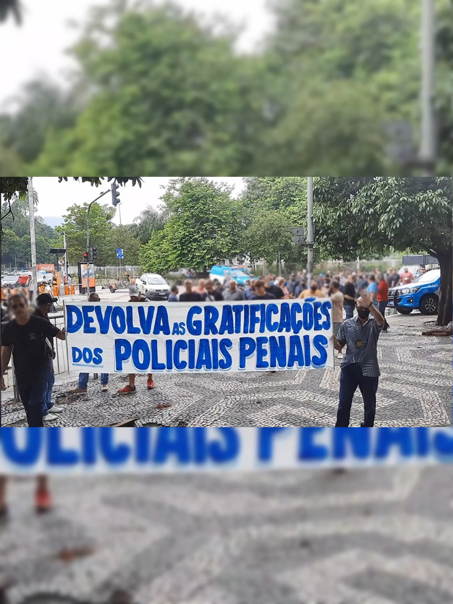 Imagem ilustrativa da imagem Policiais fazem protesto no Rio contra mudanças na Seap