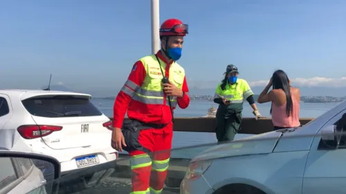 Imagem ilustrativa da imagem Manhã de colisões e lentidão no trânsito na Ponte Rio-Niterói