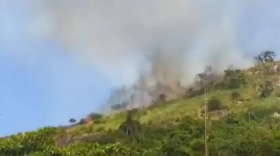 Imagem ilustrativa da imagem Incêndio em vegetação assusta moradores da Região Oceânica de Niterói